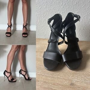 Michael Kors Stassi Black Strappy Heels